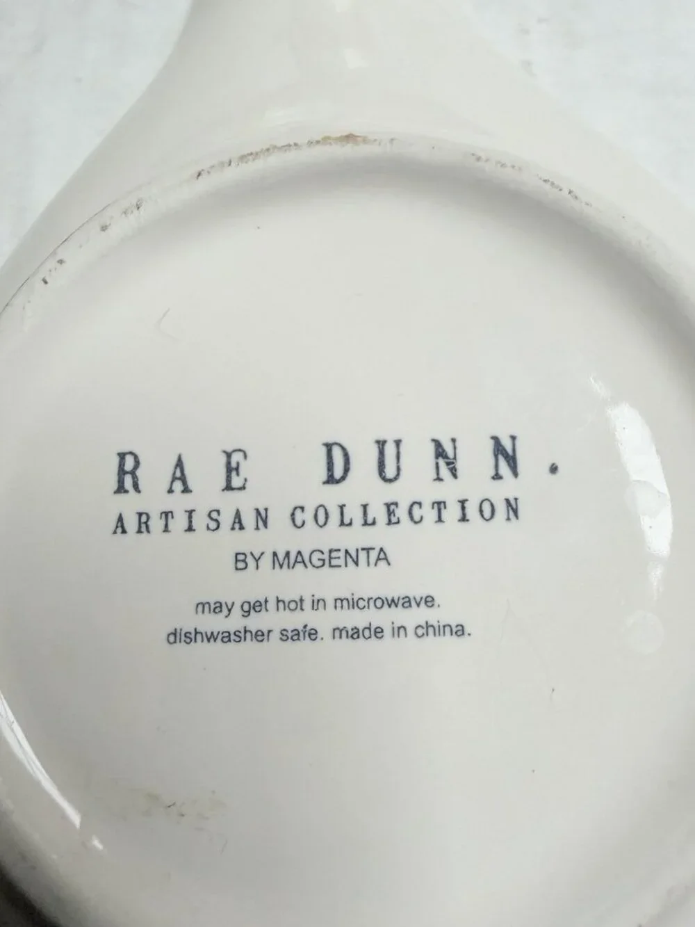 Rae Dunn by Magenta White Ceramic Spoon Rest‎ Wish Decor Kitchen Gift
